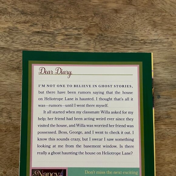 5/$20 NEW Nancy Drew Diaries #16 THE HAUNTING on HELIOTROPE LANE Book - Picture 2 of 4